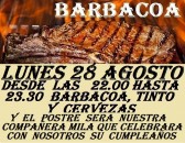 Lunes Barbacoa y especial trios